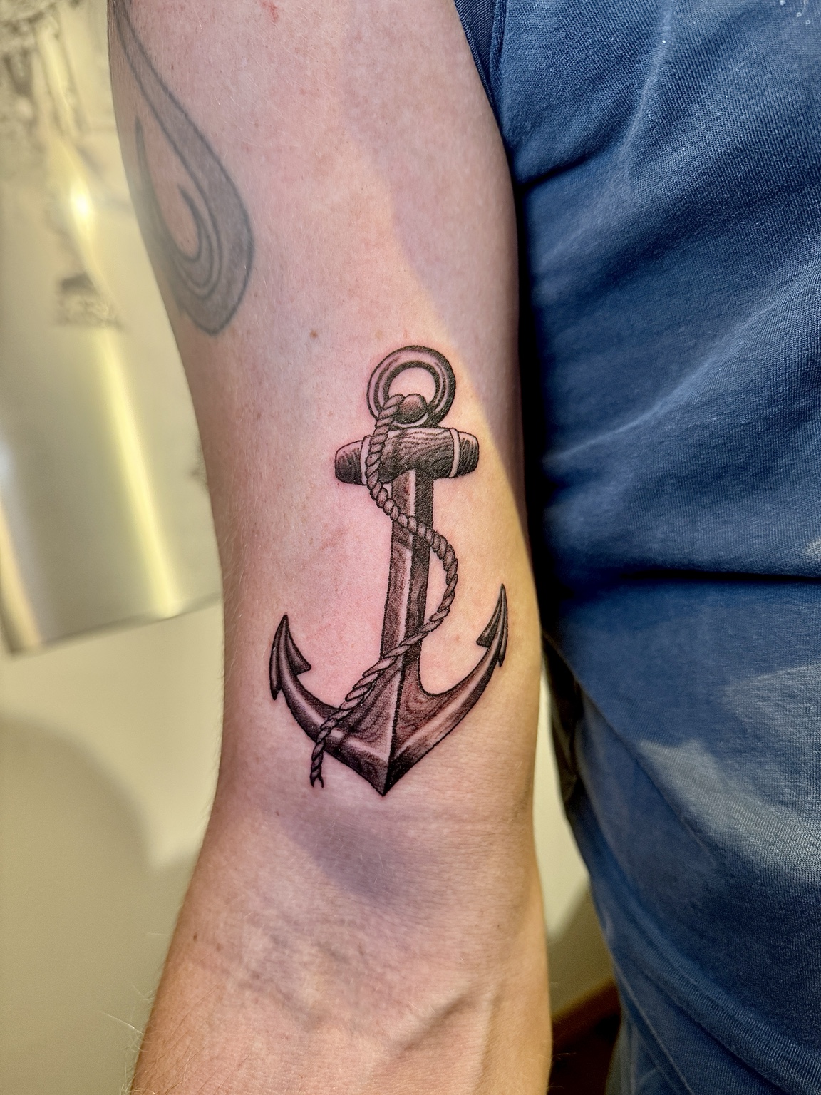 Anchor tattoo by John Paul Curtis